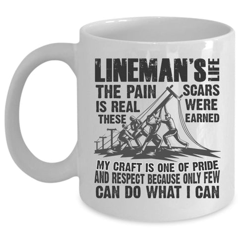 Awesome Gift For Linemen Coffee Mug, Lineman's Life Cup