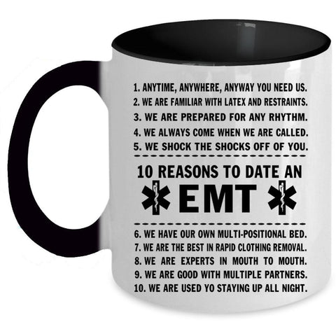 Awesome Couple Coffee Mug, 10 Reasons To Date An EMT Accent Mug