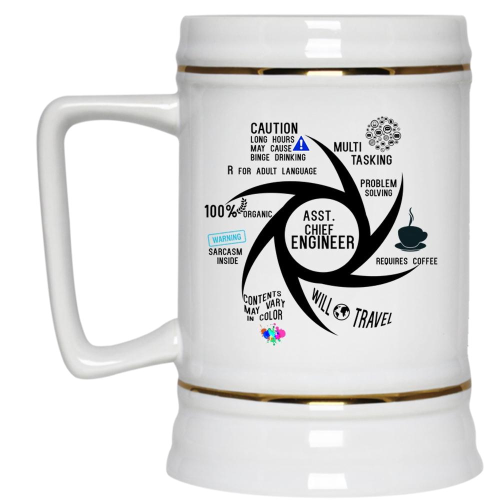 Assistant Chief Engineer Cup, Gift For Engineer Mug (Beer Mug)