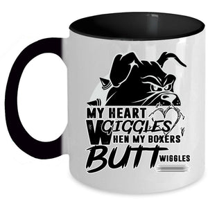 When My Boxers Butt Wiggles Coffee Mug, My Heart Giggles Accent Mug