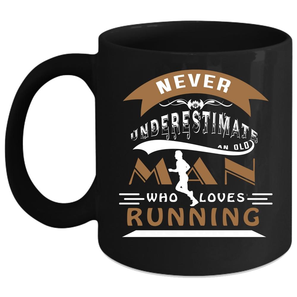 An Old Man Loves Running Coffee Mug, Awesome Grandpas Coffee Cup