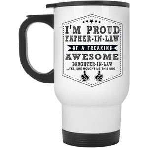 Awesome Daughter In Law Travel Mug, Father In Law Mug