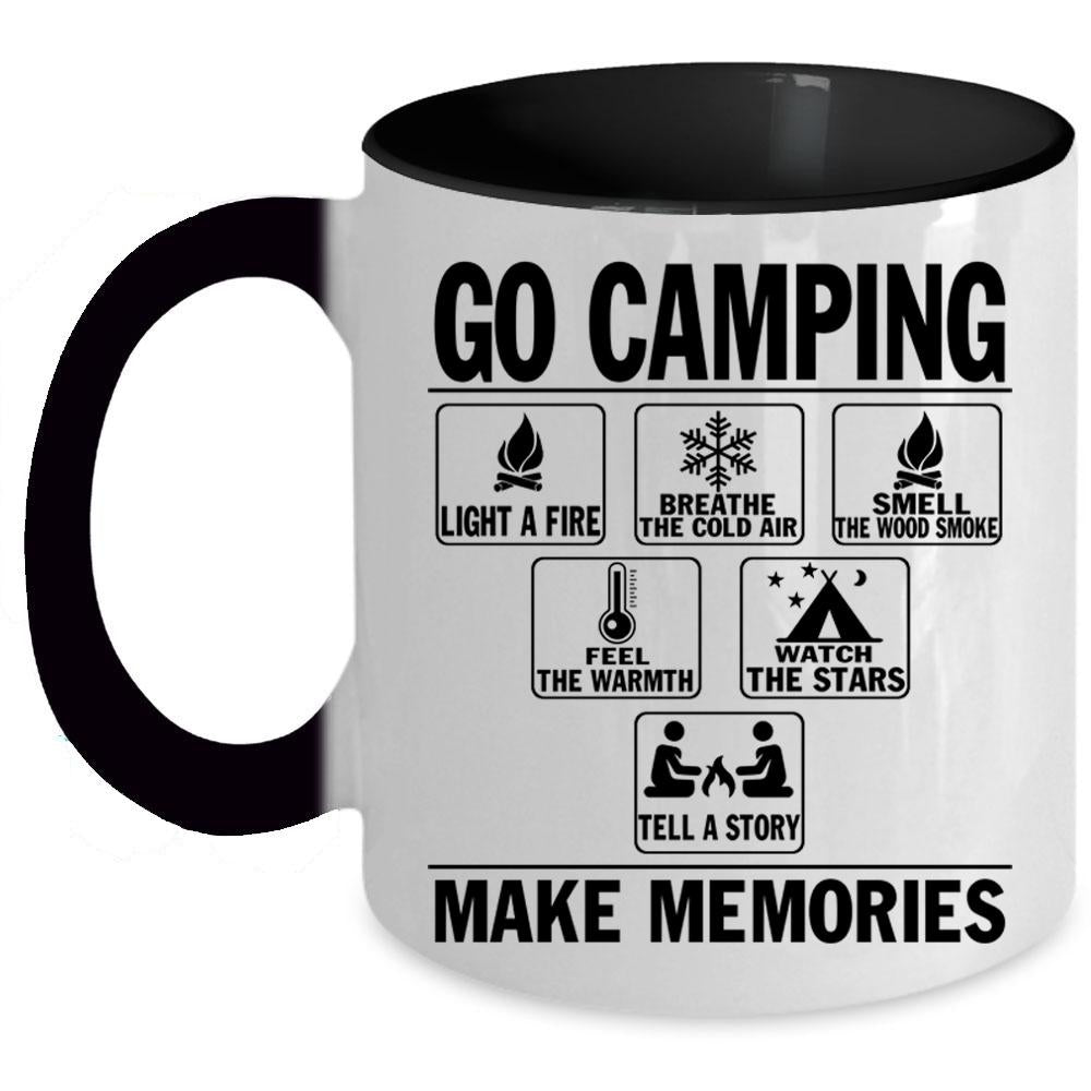 Watch The Stars Coffee Mug, Go Camping Make Memories Accent Mug