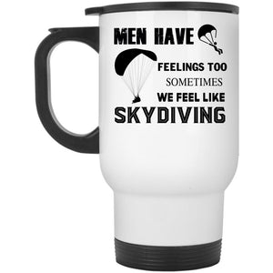 We Feel Like Skydiving Travel Mug, Gift For Husband Mug