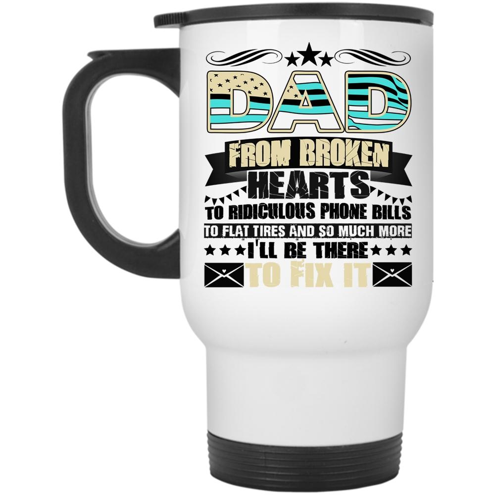 Awesome Father Travel Mug, Dad From Broken Hearts Mug