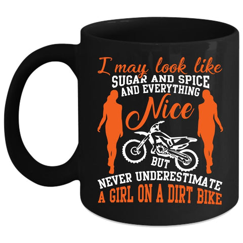 A Girl On A Dirt Bike Coffee Mug, Cool Gift For My Daughter Coffee Cup