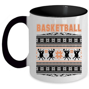 Ugly Christmas Coffee Mug, Basketball Accent Mug