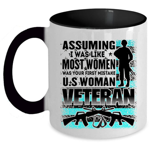 U.S Woman Veteran Coffee Mug, I Was Like Most Women Accent Mug