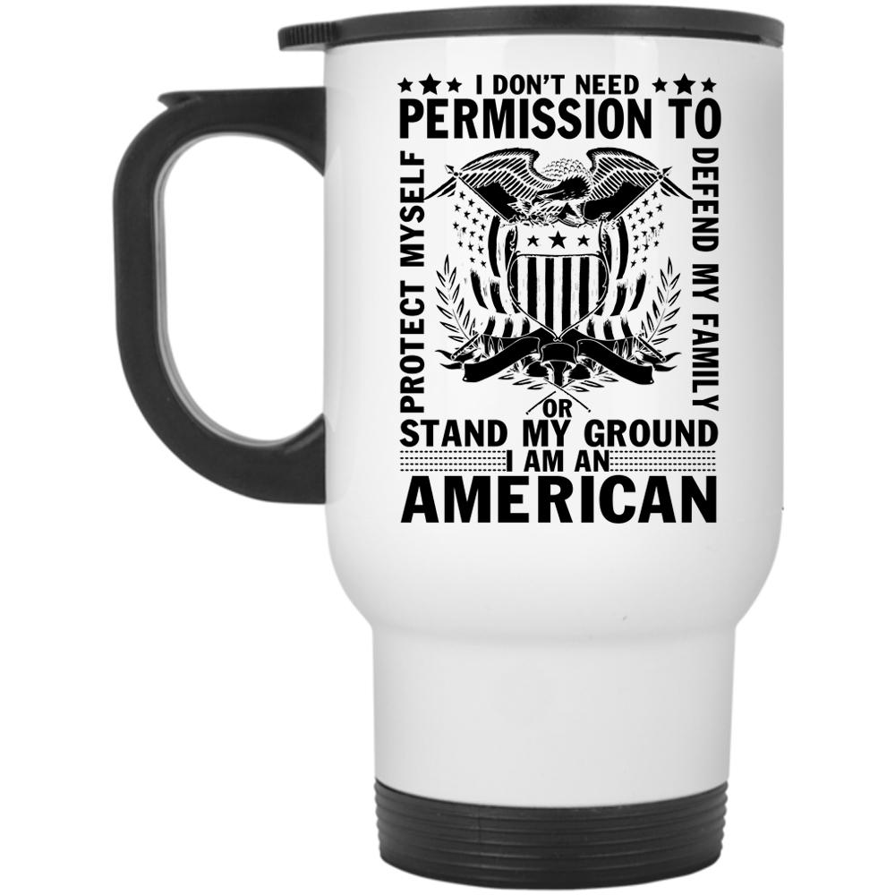 American Flag Travel Mug, I Am An American Mug