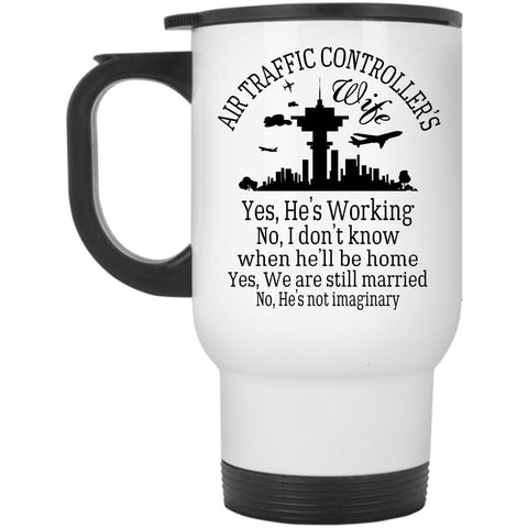 Air Traffic Controller's Wife Mug, Cool Just Married Cup (Travel Mug)