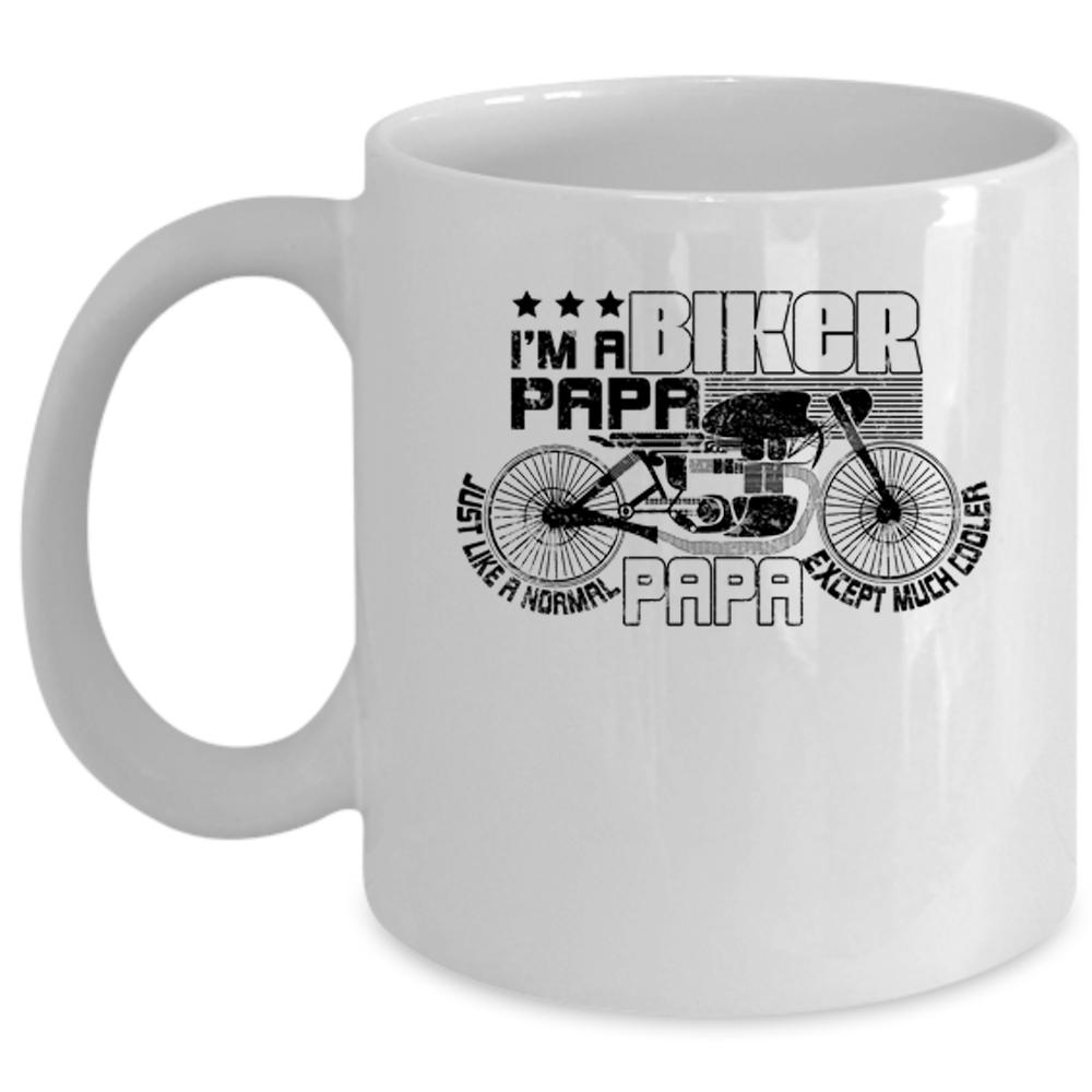 Awesome Biker Papa Coffee Mug, I'm A Biker Papa Cup