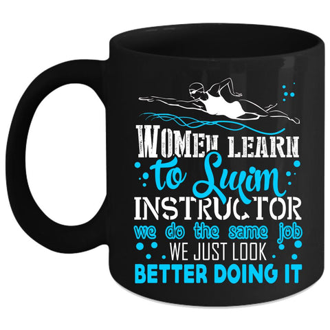 Women Learn To Swim Instructor Coffee Mug, Pretty Girls Coffee Cup