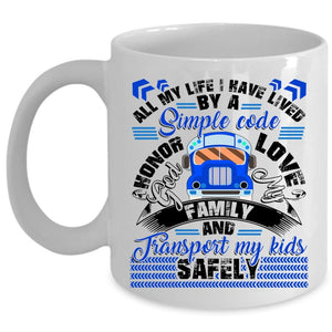 Transport My Kids Safely Coffee Mug, Love My Family Cup