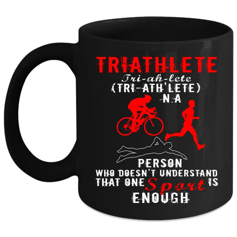 Triathlete Coffee Mug, Cool Gift For Triathlete Coffee Cup