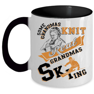 Awesome Grandmas Coffee Mug, Real Grandmas Skiing Accent Mug