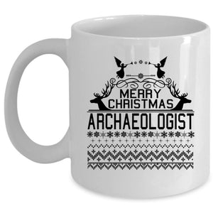 Archaeologist Coffee Mug, Merry Christmas Cup