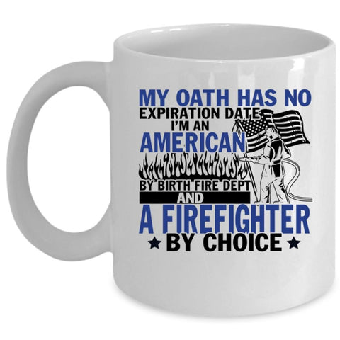 American Flag Coffee Mug, I'm An American And A Firefighter Cup