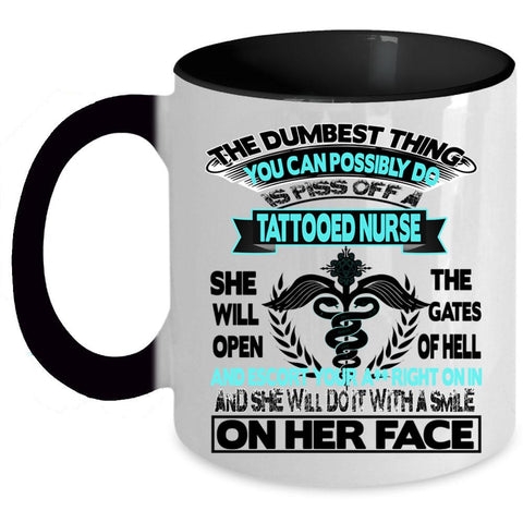 Awesome Gift for Nurses Coffee Mug, Tattooed Nurse Accent Mug