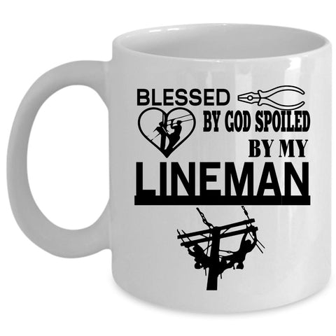 Awesome Gift For Daughter Coffee Mug, My Lineman Cup