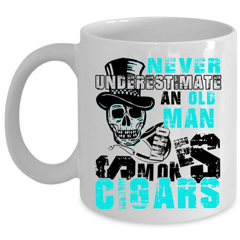 Awesome Grandpa Coffee Mug, Old Man Smokes Cigars Cup