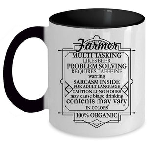 Awesome Gift For Farmer Coffee Mug, Farmer Accent Mug