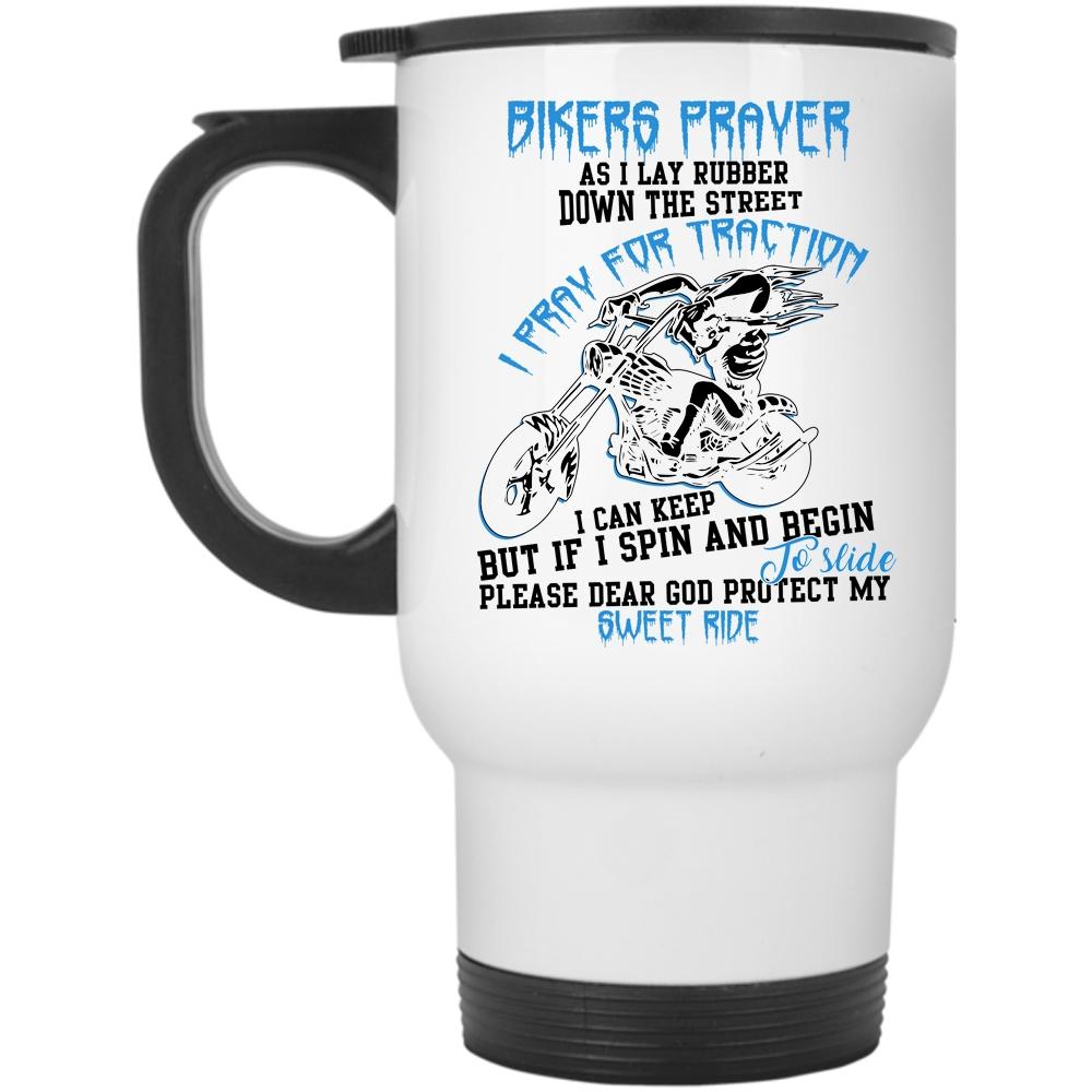 Awesome Gift For Bikers Travel Mug, Bikers Prayer Mug