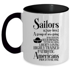 Americans Proud To Be Sailor Coffee Mug, Sailors Accent Mug