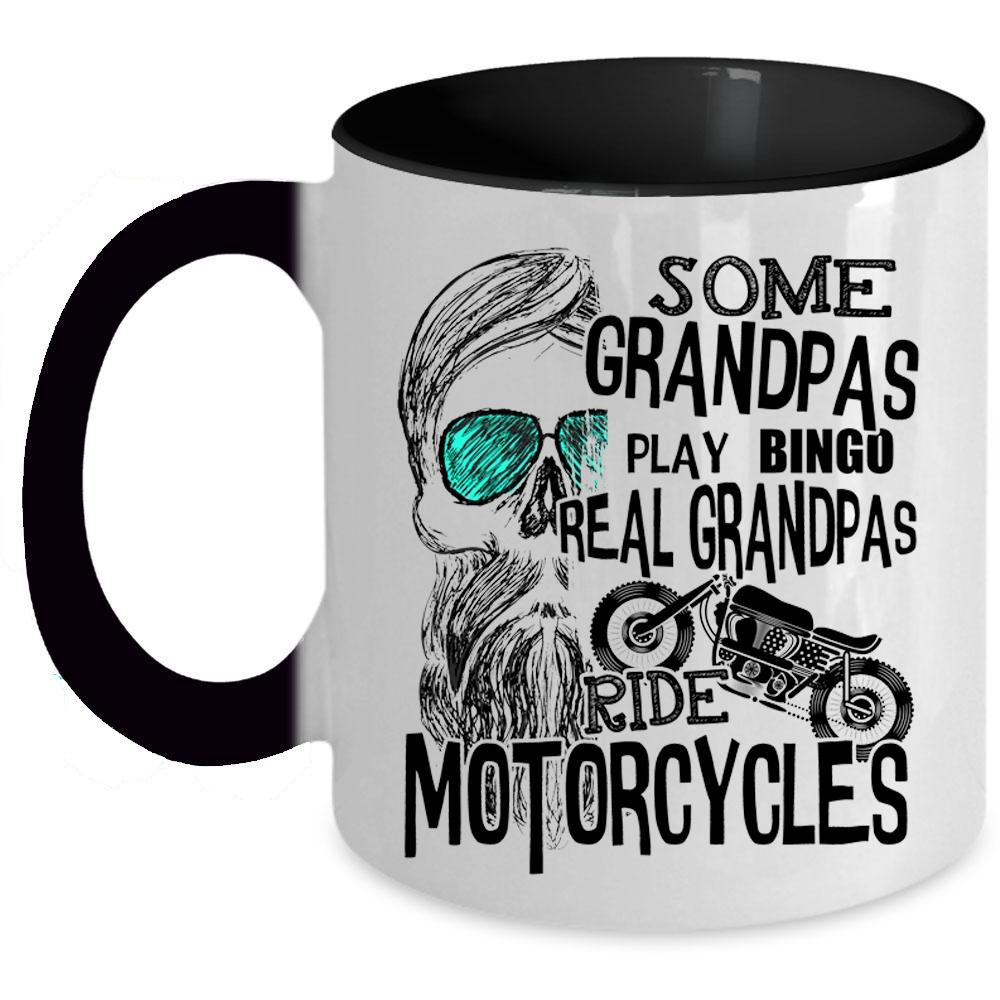 Awesome Grandpas Coffee Mug, Real Grandpas Ride Motorcycles Accent Mug