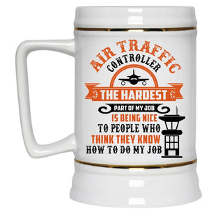 Air Traffic Controller Mug, Job Title Cup, Cool Mug (Beer Mug)