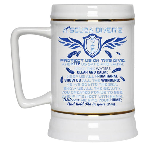 A Scuba Diver's Year Mug, Cool Scuba Diver Cup (Beer Mug)