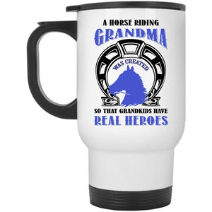 A Horse Riding Grandma Cup, Grandma And Grandkids Mug (Travel Mug)