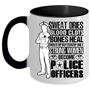 Awesome Husband Coffee Mug, Only Strong Men Become Police Officers Accent Mug