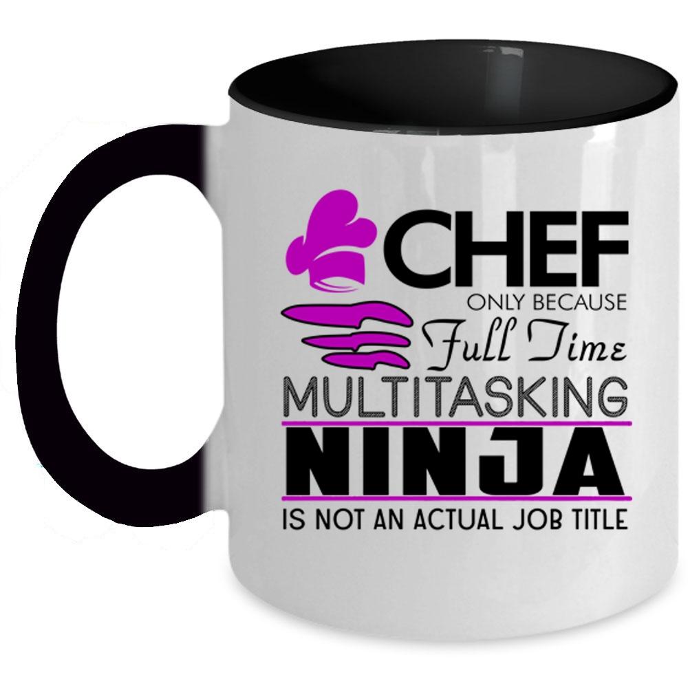 Actual Job Title T Shirt Coffee Mug, Gift For Chef Accent Mug