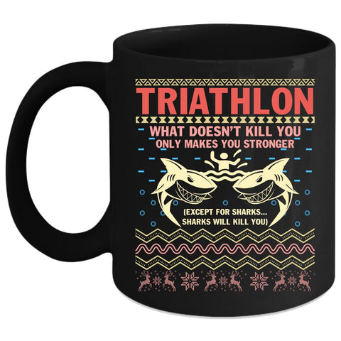 Triathlon Coffee Mug, Christmas Gift For Triathlon Coffee Cup