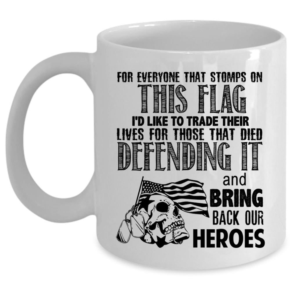 American Flag Coffee Mug, Awesome Veteran Cup