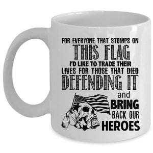 American Flag Coffee Mug, Awesome Veteran Cup