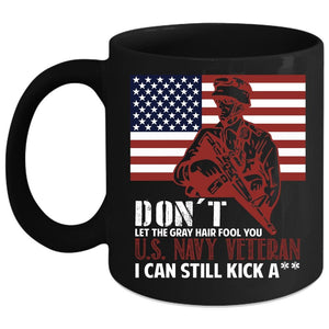 U.S Navy Veteran Coffee Mug, American Flag Coffee Cup