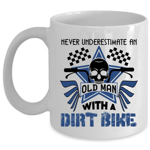 Awesome Grandpa Coffee Mug, An Old Man With A Dirt Bike Cup