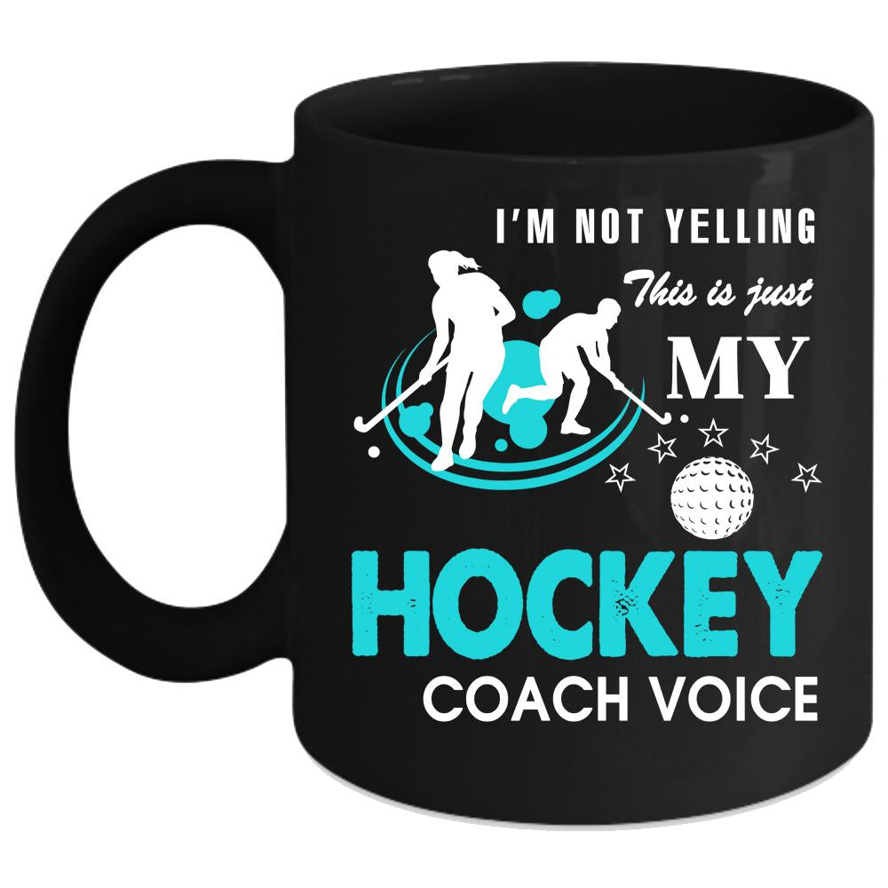 This Is Just My Hockey Coach Voice Coffee Mug, Cool Coach Coffee Cup