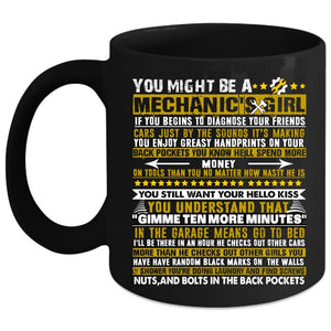 You Might Be A Mechanic's Girl Coffee Mug, Cool Couple Coffee Cup