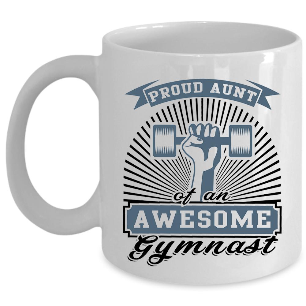 Awesome Gymnast Coffee Mug, Proud Aunt Of An Awesome Gymnast Cup