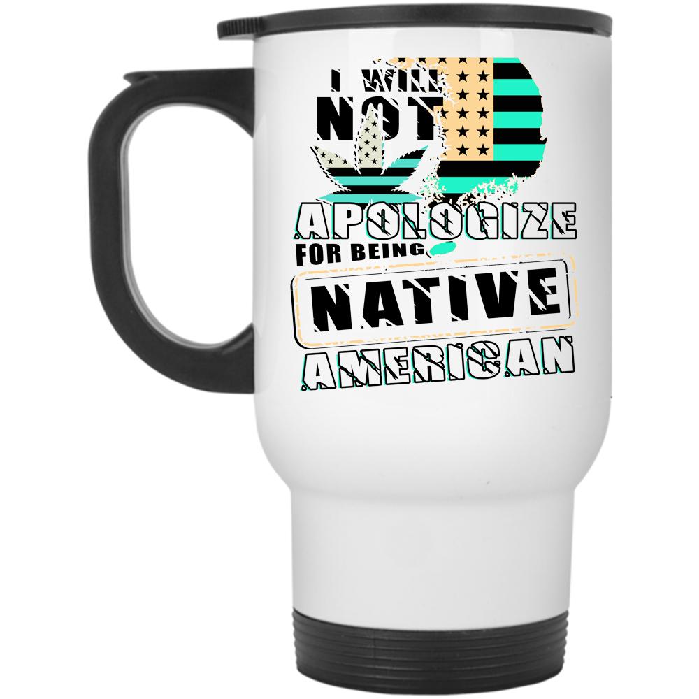 American Flag Travel Mug, Being Native American Mug