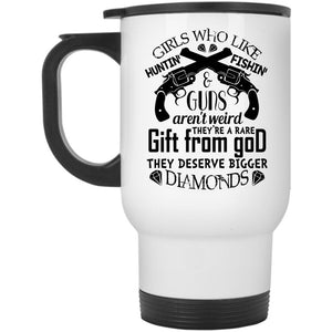 Awesome Girls Travel Mug, Hunting And Fishing Mug