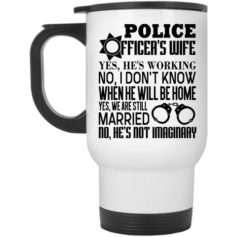 Aweosme Police Officer's Wife Travel Mug, Police Officer's Wife Mug