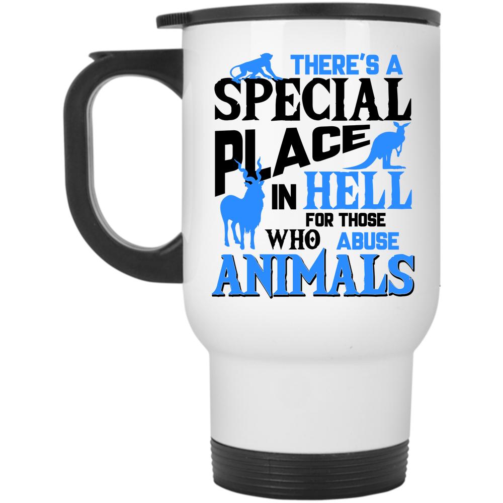 Abuse Animals Travel Mug, There's A Special Place Mug