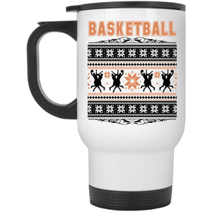 Ugly Christmas Travel Mug, Basketball Mug