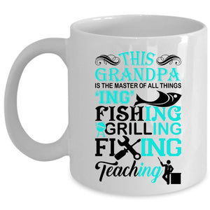 This Grandps Is The Master Of Teaching Cup, Cool Teaching Mug (Coffee Mug - White)