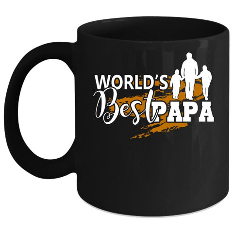 World's Best Papa Coffee Mug, Cool Gift For Dad Coffee Cup