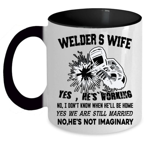 Awesome Gift For My Wife Coffee Mug, Welder's Wife Accent Mug