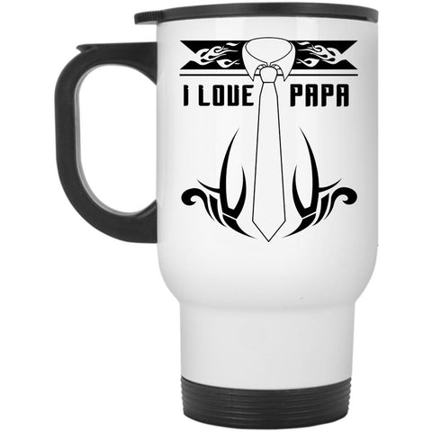 Awesome Gift For Papa Travel Mug, I Love Papa Mug